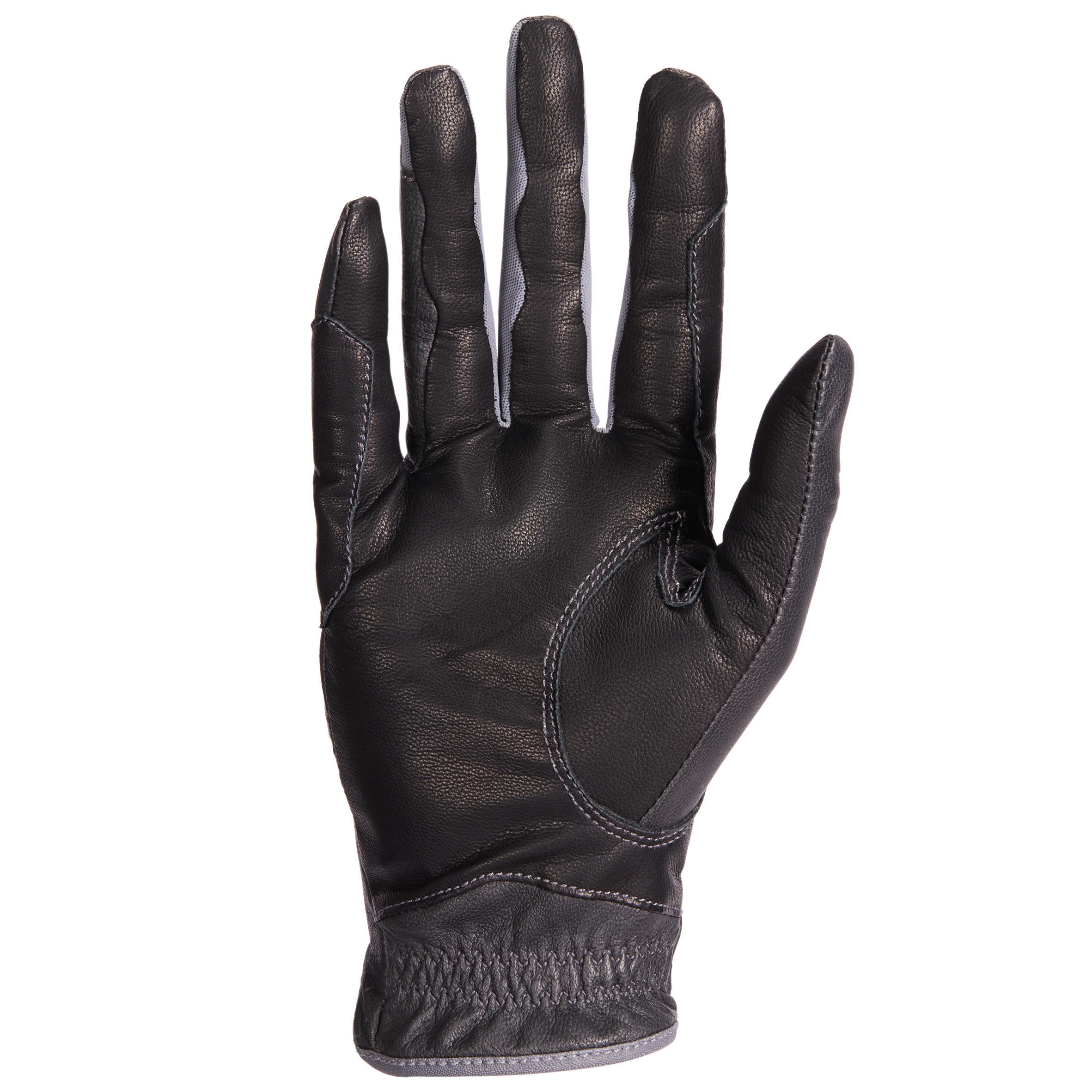Women's Horse Riding Leather Gloves 900 - Black 2/7