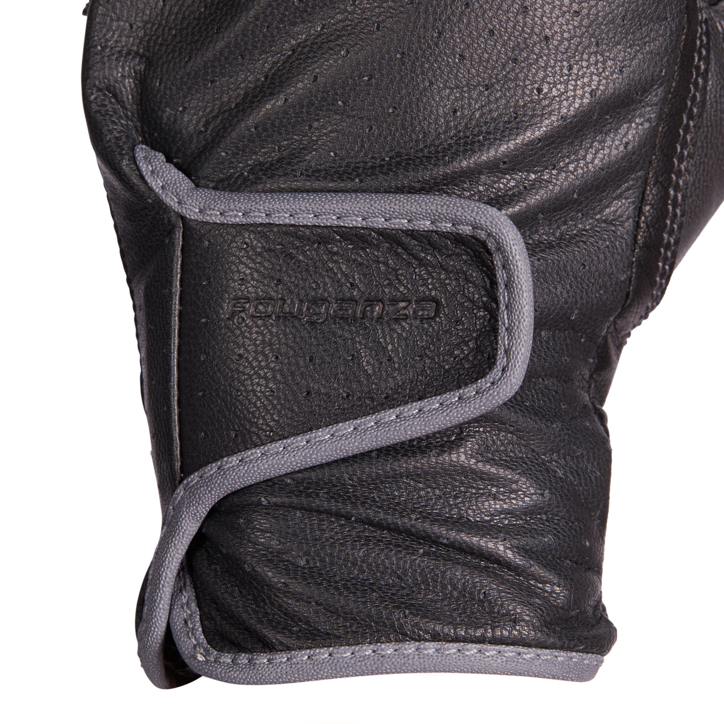 Women's Horse Riding Leather Gloves 900 - Black 4/7