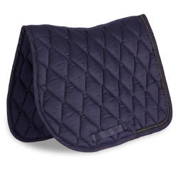 Tapis de selle équitation cheval et poney Strass marine