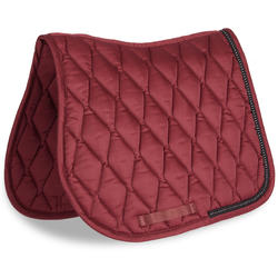 Tapis de selle équitation cheval et poney Strass bordeaux