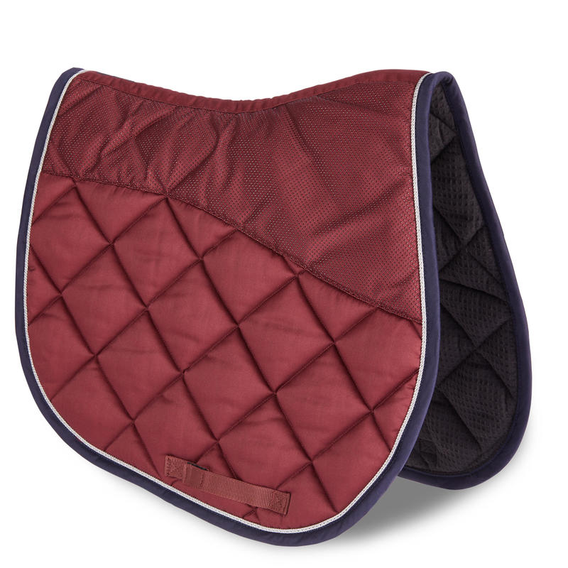 540 Horse Riding Saddle Cloth Burgundy Decathlon