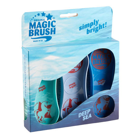 Borste Magic Brush turkos, ljuslila och blå 3-pack