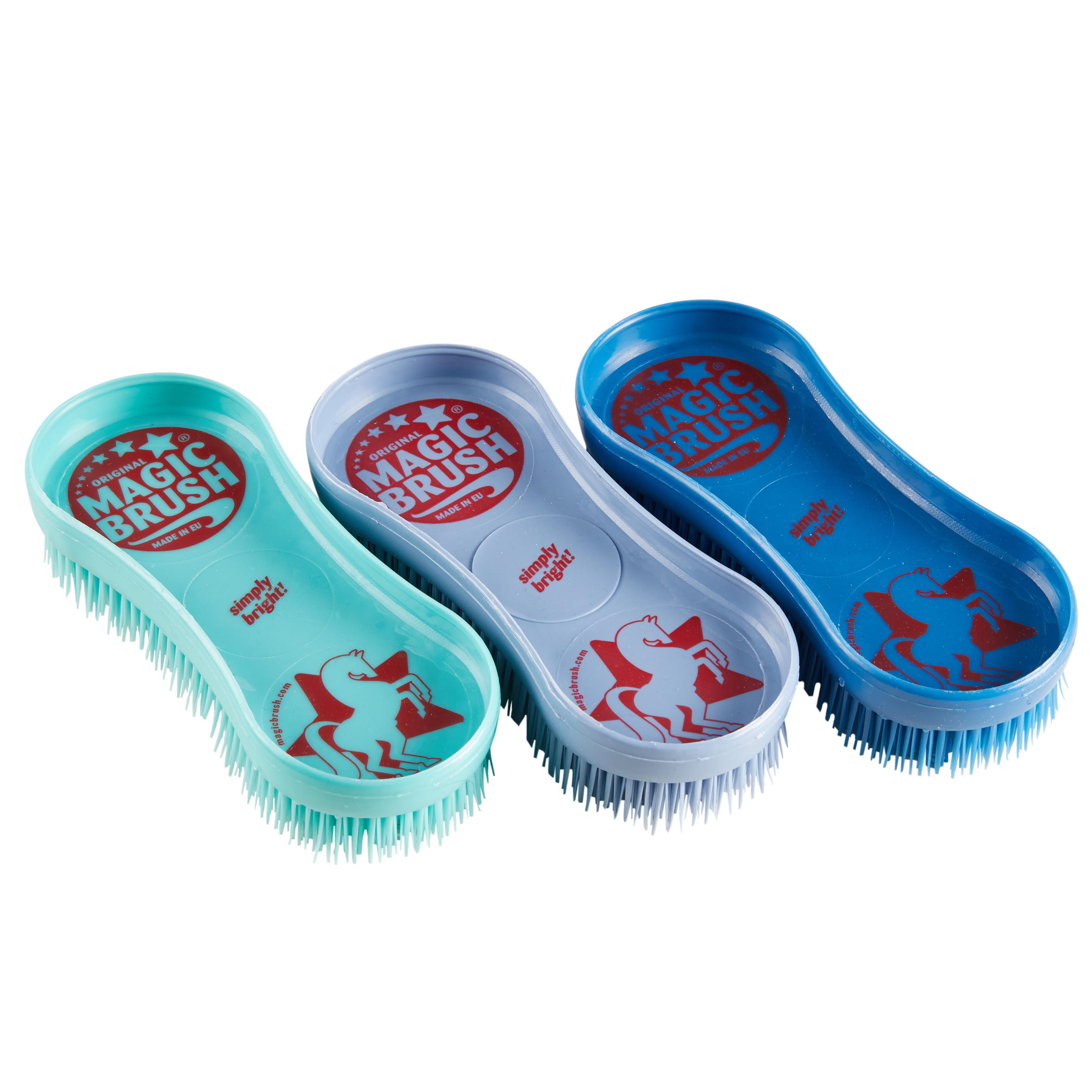 Decker Manufacturing Magic Derby Aqua Teal Pferdepflege-Bürste Synthetik #36 – Ergonomisch, Weich