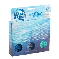 Magic Brush Horse Riding Brushes Tri-Pack - Turquoise/Mauve/Blue