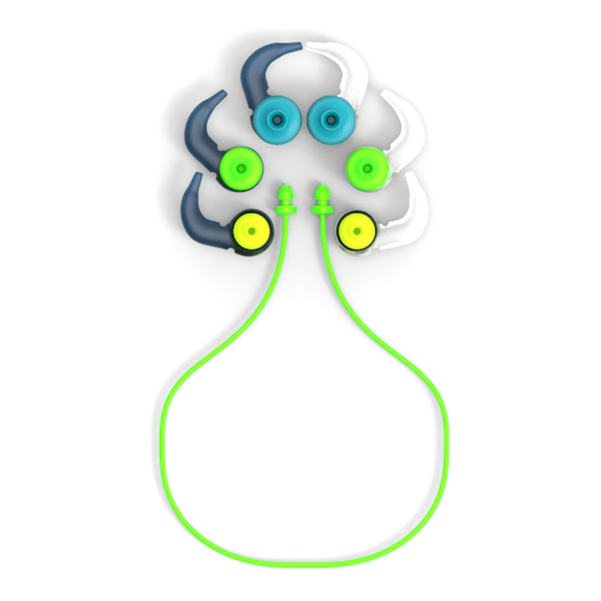 FIR TREE SHAPED SILICONE SWIMMING EAR PLUGS 3 SIZES MULTICOLOURED