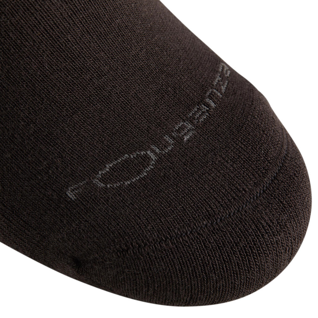 Losanges Adult Horse Riding Socks - Dark Grey/Light Grey/Camel