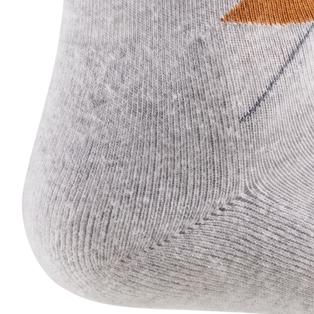 Losanges Adult Horse Riding Socks - Dark Grey/Light Grey/Camel