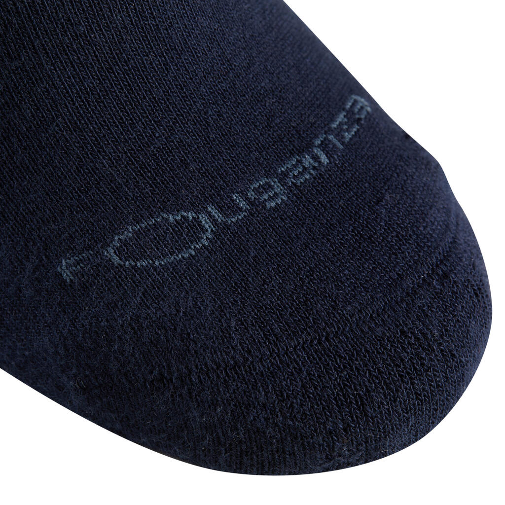 Adult Horse Riding Socks Losanges - Navy Blue/Pale Pink and Petrol Blue