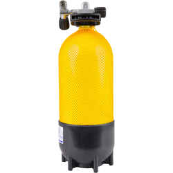 Short SCUBA diving tank, 12 litres 230 bar