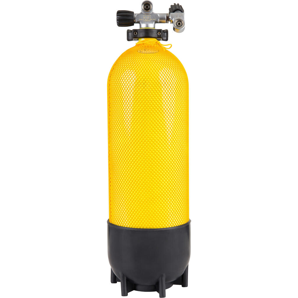 Tlaková fľaša na potápanie 15 litrov 230 bar žltá