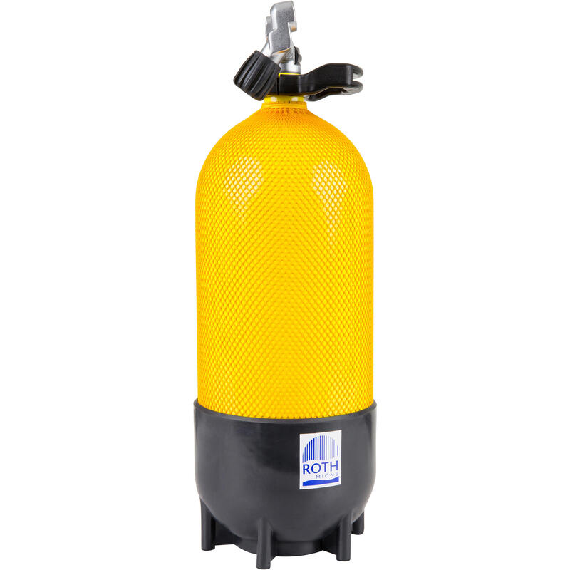 Bouteille de plongée sous-marine 12 L court 230 bars jaune