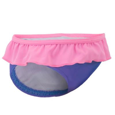 Maillot De Bain Une Piece Culotte Bebe Imprime Bleu Et Rose