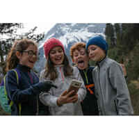 Kids' 7-15 Years Hiking Fleece MH100 - Grey
