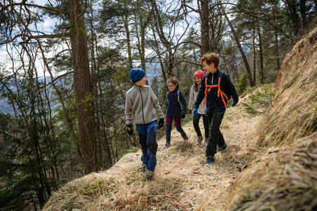 Kids' 7-15 Years Hiking Fleece MH100 - Blue