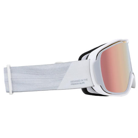 G 500 I ADULTS' AND KIDS ALL-WEATHER SKI AND SNOWBOARD MASK - WHITE ASIA