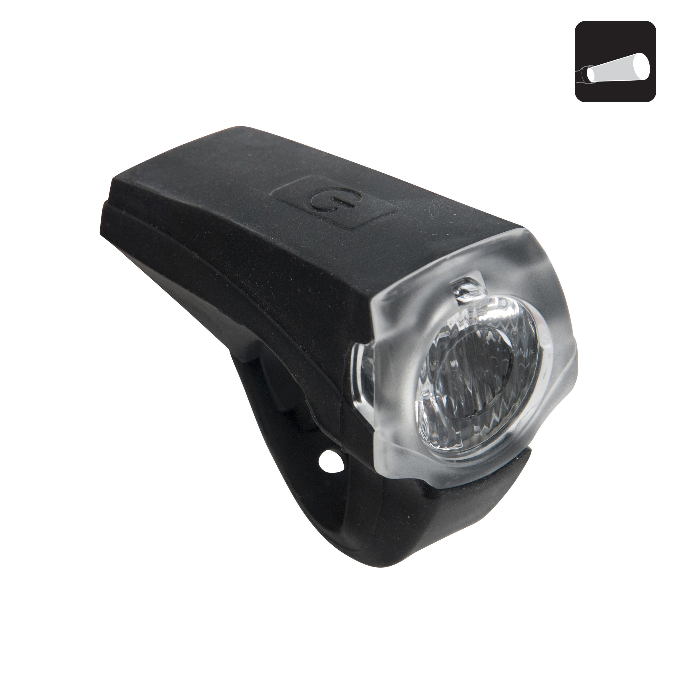 Rechargeable front bicycle light 