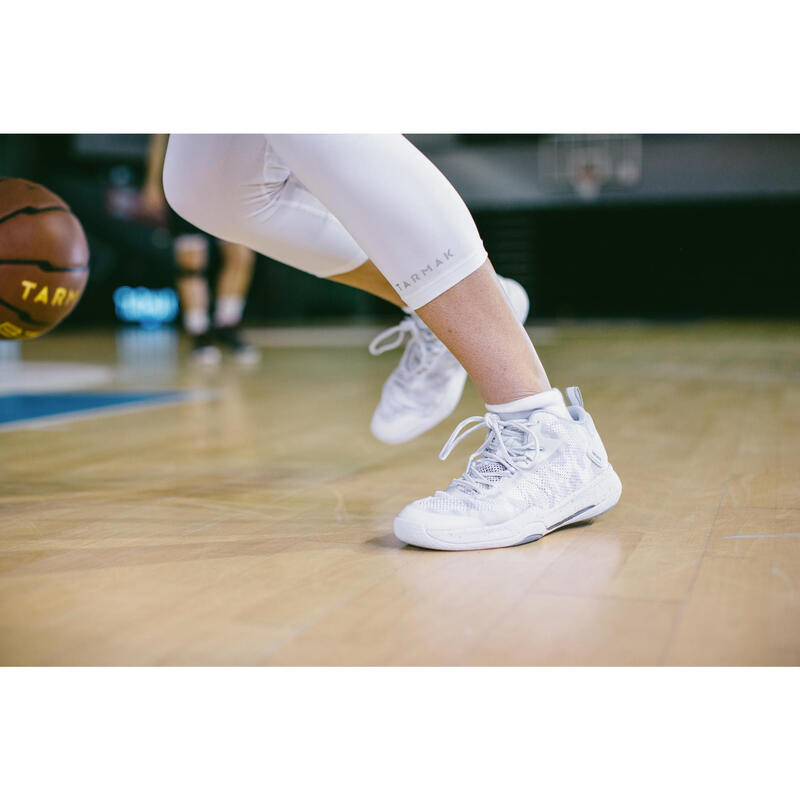 Calcetines Cortos Baloncesto Tarmak SO500 (lote de 2 pares) adulto blanco