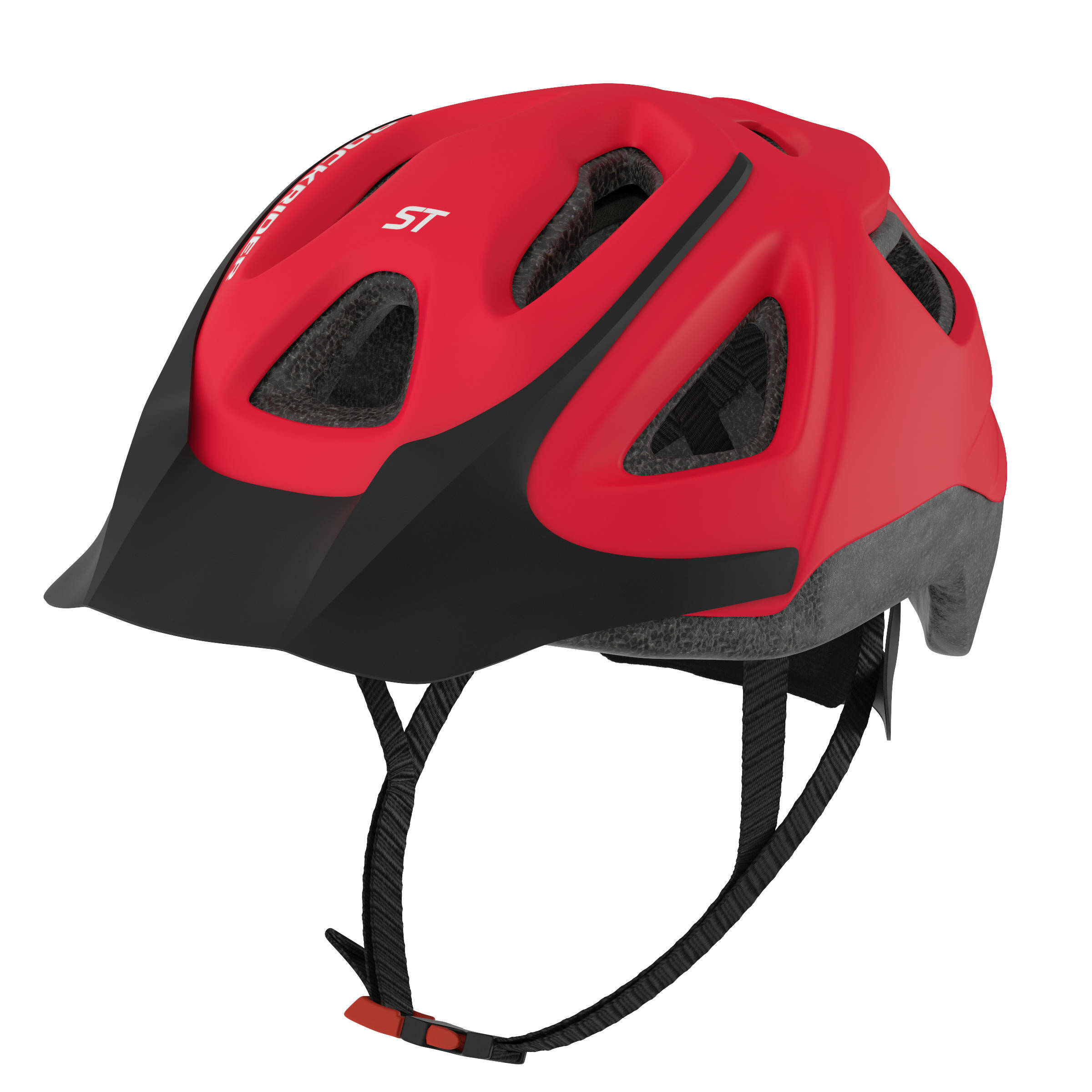 ST 100 Mountain Biking Helmet - Red -  2
