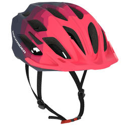 CASCO BICICLETA MTB ROCKRIDER ST 500 AZUL/ROSA