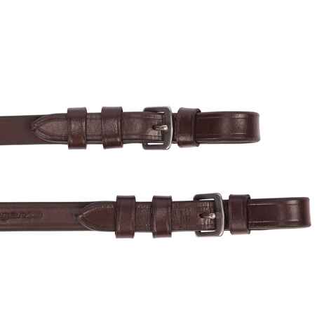 Horse Riding Silicone Grip Reins for Horse 500 - Brown