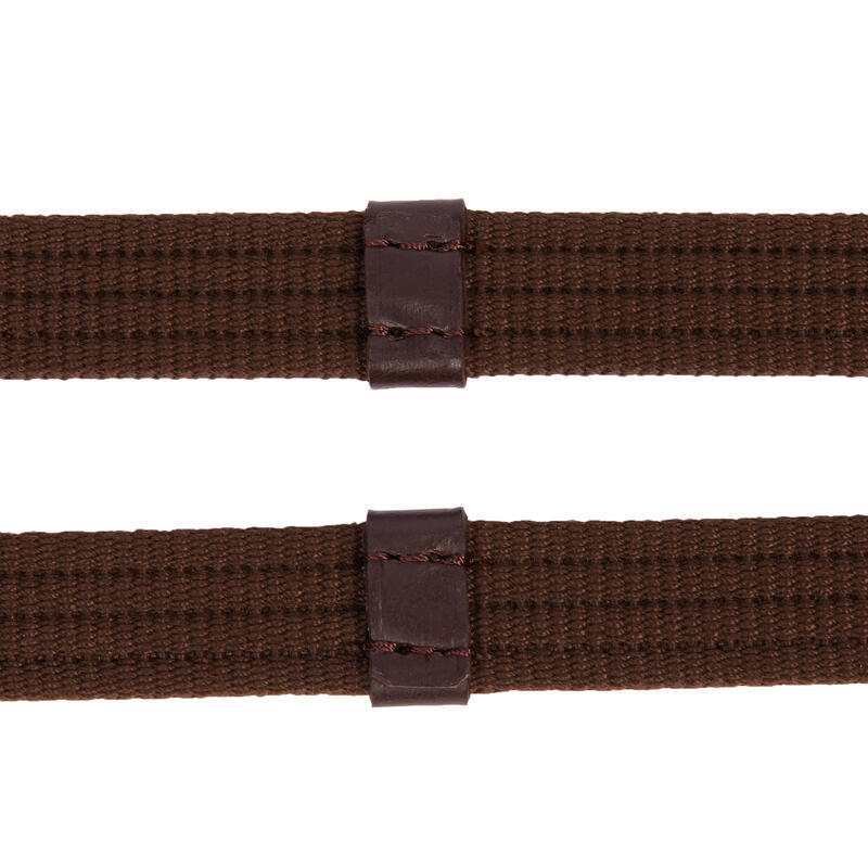Dârlogi piele 500 Echitație Grip Maro Cal