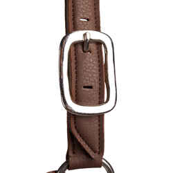 Horse Riding Synthetic Leather Halter for Horse & Pony 500 - Brown