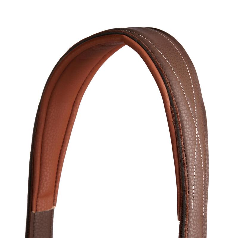 Capezza equitazione pony e cavallo 500 cuoio sintetico marrone