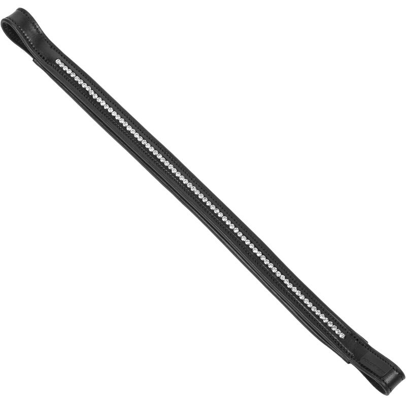 Frontalera equitación Fouganza 500 ESTRÁS caballo Negro