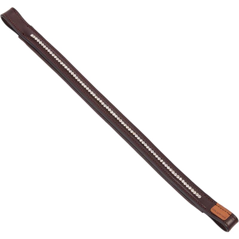 Frontal équitation 500 STRASS marron - taille cheval