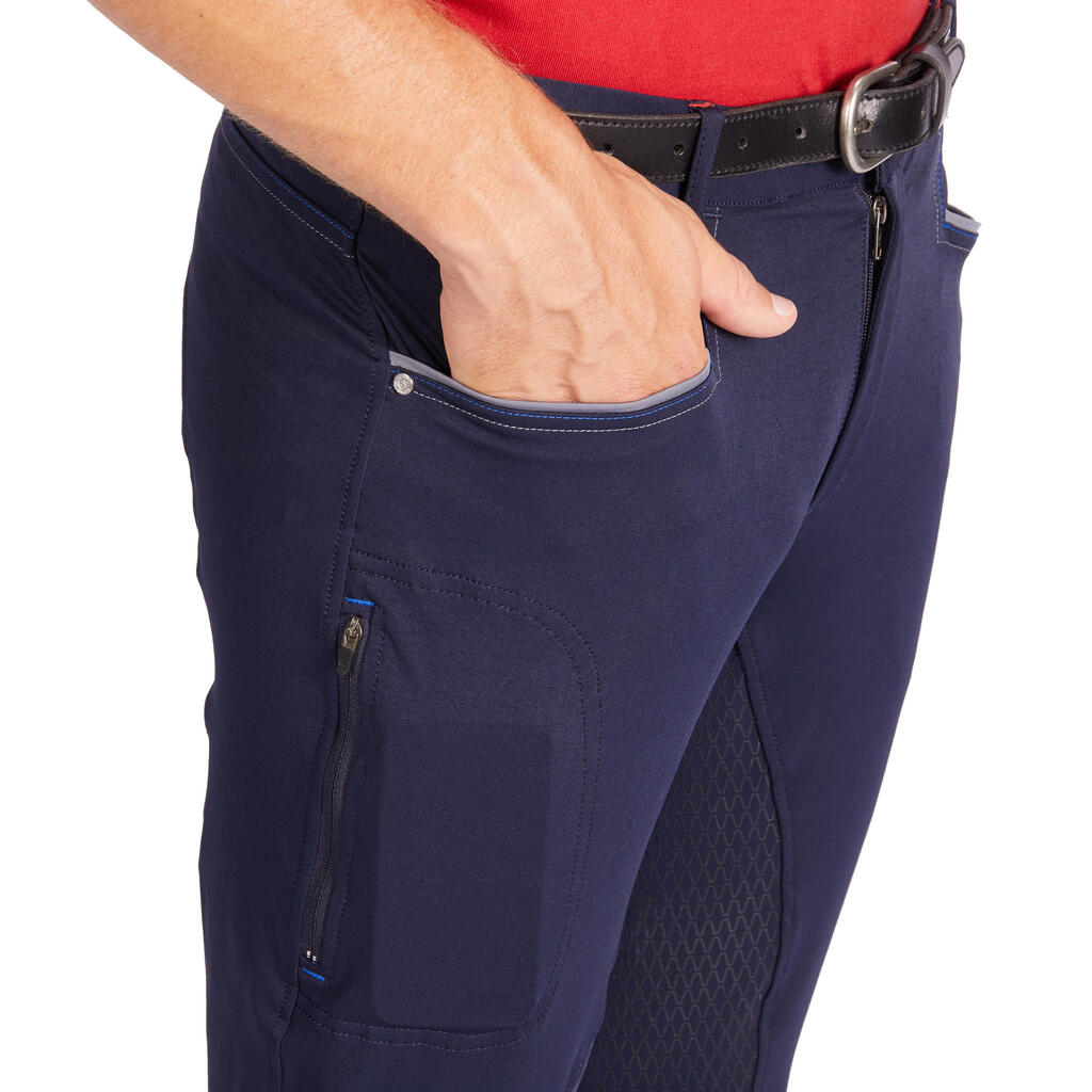 580 Fullgrip Horse Riding Jodhpurs with Silicone Seat - Navy