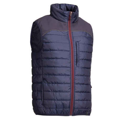 500 Sleeveless Horse Riding Gilet - Navy/Burgundy