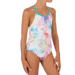 Maillot de natation fille une pièce Riana Ond blanc