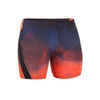 MEN'S LONG SWIMMING BOXERS - GREY / ORANGE