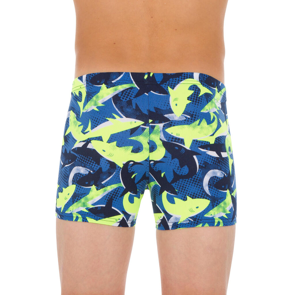 Badehose Boxer Jungen - Fitib blau/grau 