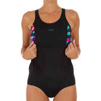 Women's Swimming 1-piece Swimsuit Vega Skirt - Black Typ