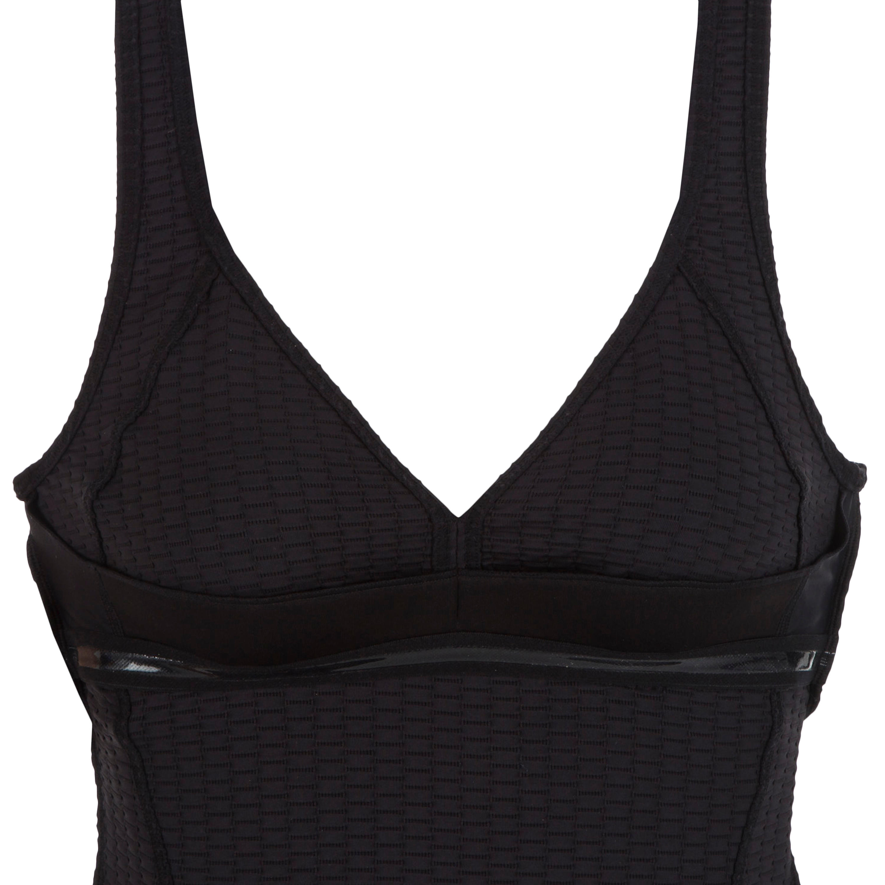 Badpak voor zwemmen dames Kaipearl New wafelstructuur zwart 5/5