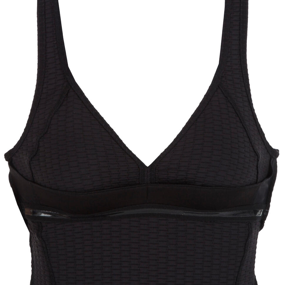 Kadın U Kesim Sırt Detaylı Mayo - Siyah - PEARL