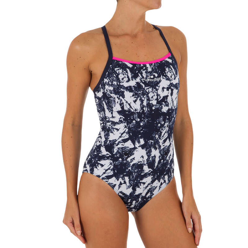 WOMEN'S SWIMSUITS Swimming - JADE 1P SWIMSUIT - WALO WHITE NABAIJI - Swimwear