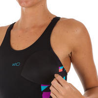 Crni jednodelni ženski kupaći kostim sa suknjom VEGA