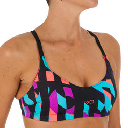 Haut de maillot de bain de natation femme Riana Typ noir