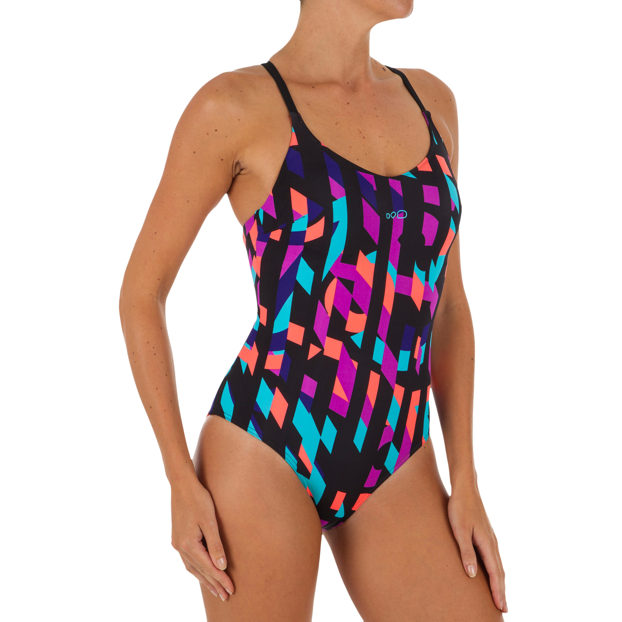 black one piece swimsuit with support