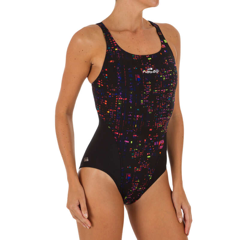 WOMEN'S SWIMSUITS Swimming - Kamiye 1P SWIMSUIT - IMO BLACK NABAIJI - Swimwear