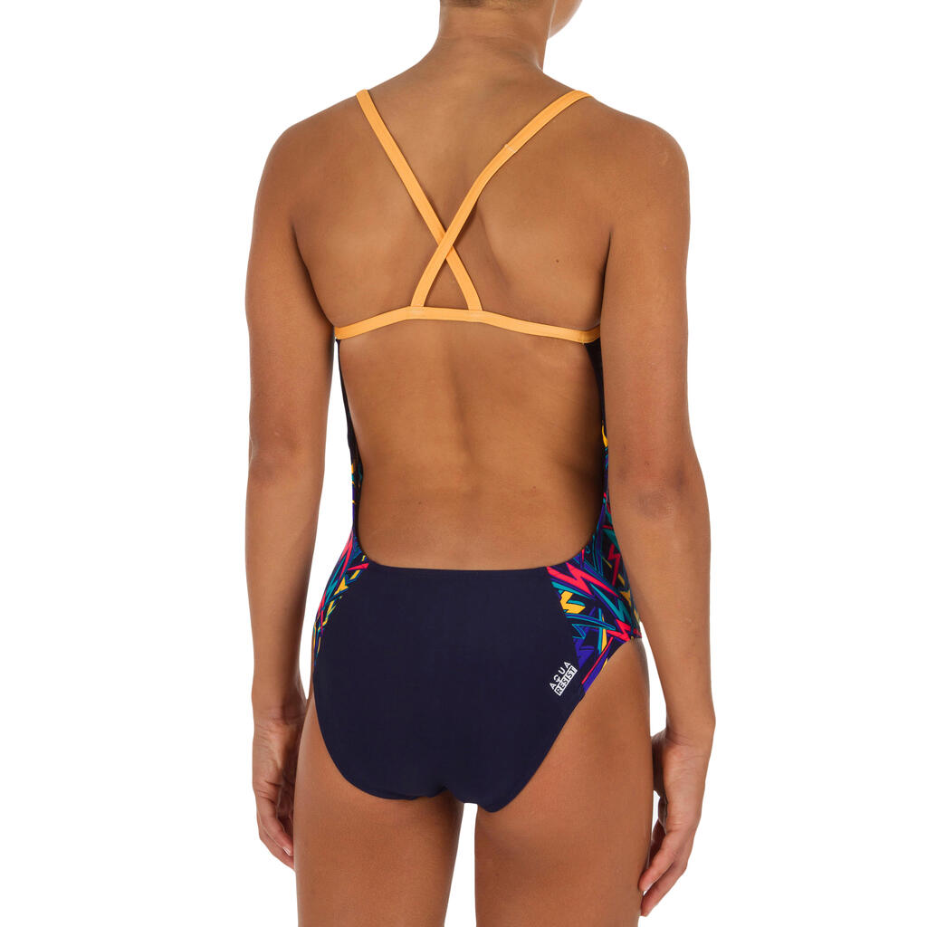 GIRLS' 1P SWIMSUIT ALL LAVO BLUE