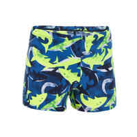 Boys’ Swimming Trunks Fitib Blue / Acid Yellow