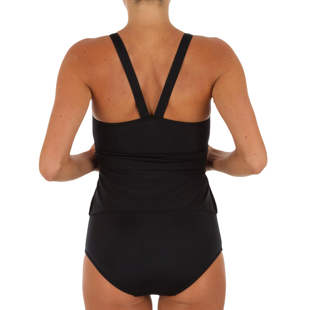 Women's Swimming 1-piece Swimsuit Vega Skirt - Black Typ