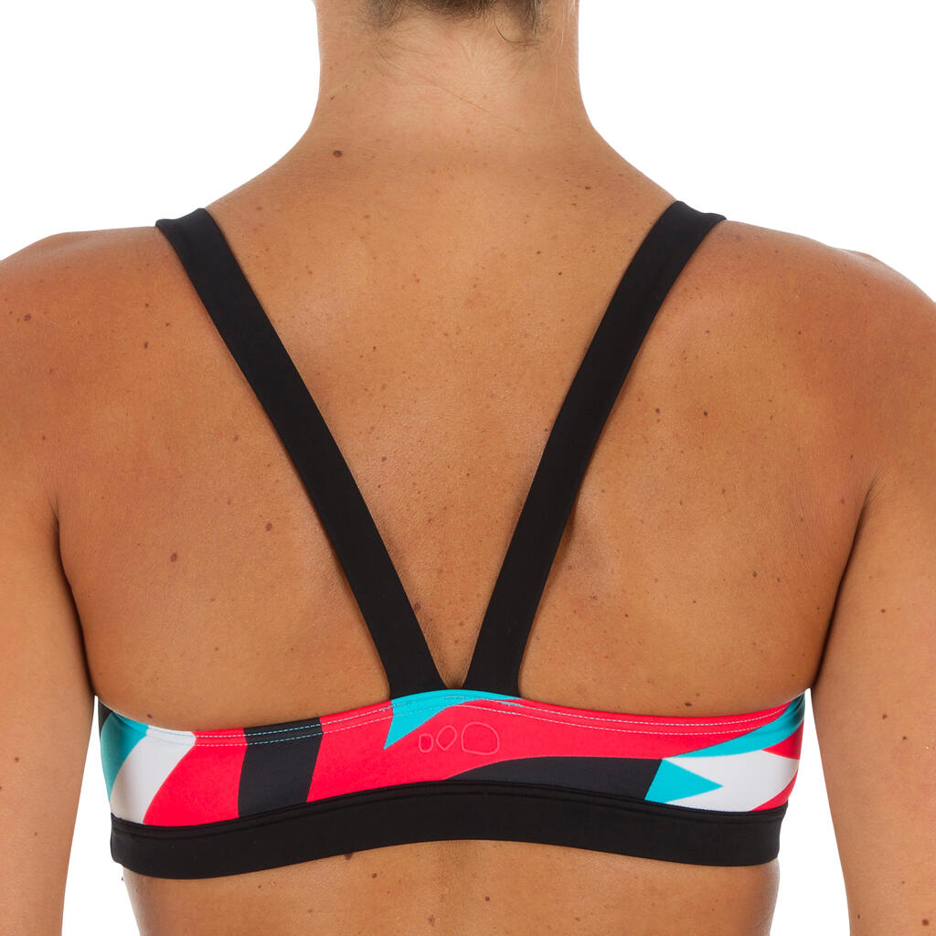 Sportbikini Oberteil Damen - Vega Leo schwarz 