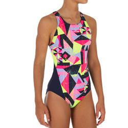 Maillot de bain de natation une pièce fille résistant au chlore Kamiye mur