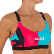 Sujetador de bikini de natación mujer Vega NBJ rojo azul