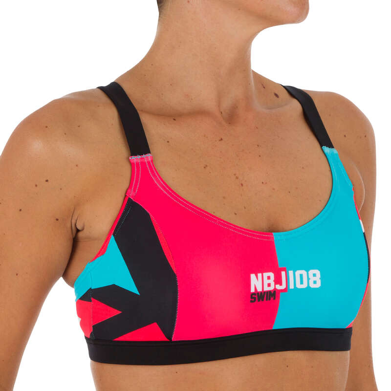 STROJE PŁYWACKIE DAMSKIE Aquafitness - Góra stroju Vega NABAIJI - Aquafitness