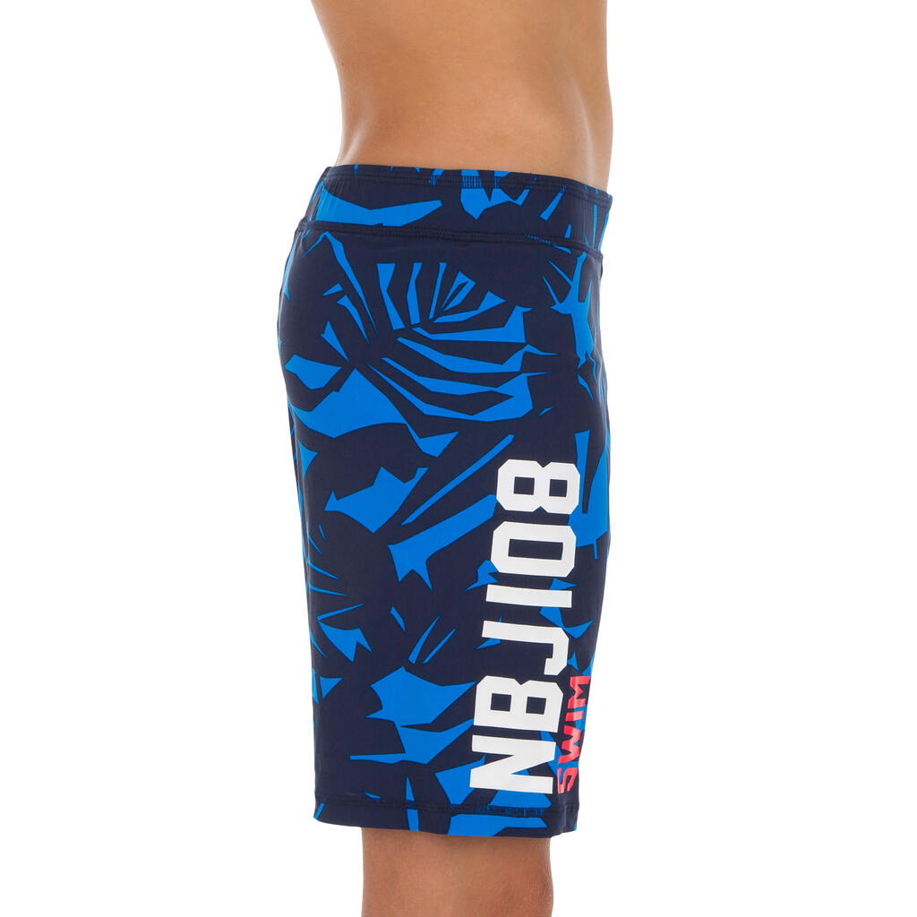 NBJI 100 BOY’S LONG SWIM SHORTS - ALL LIA BLUE